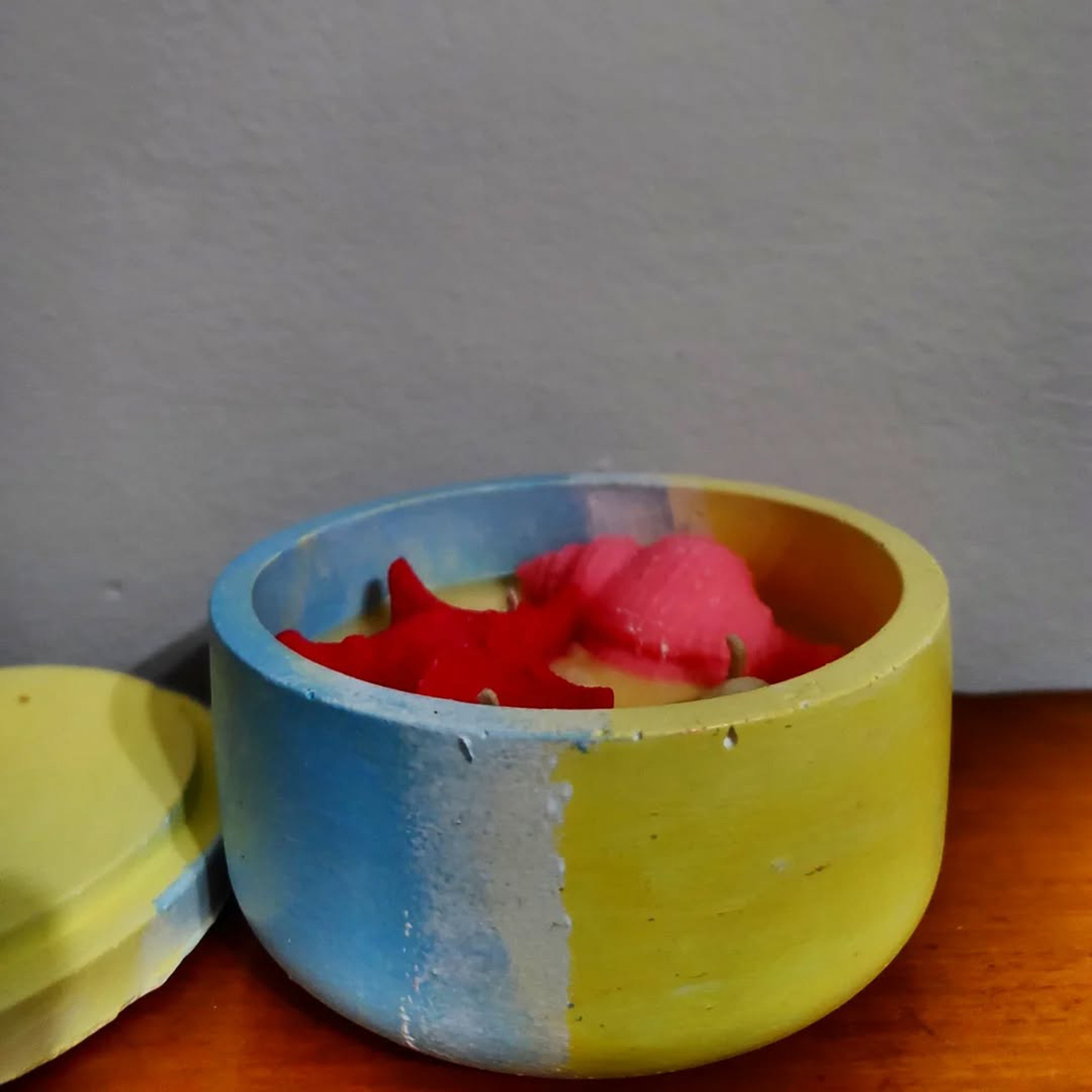 vela aromatica colorida