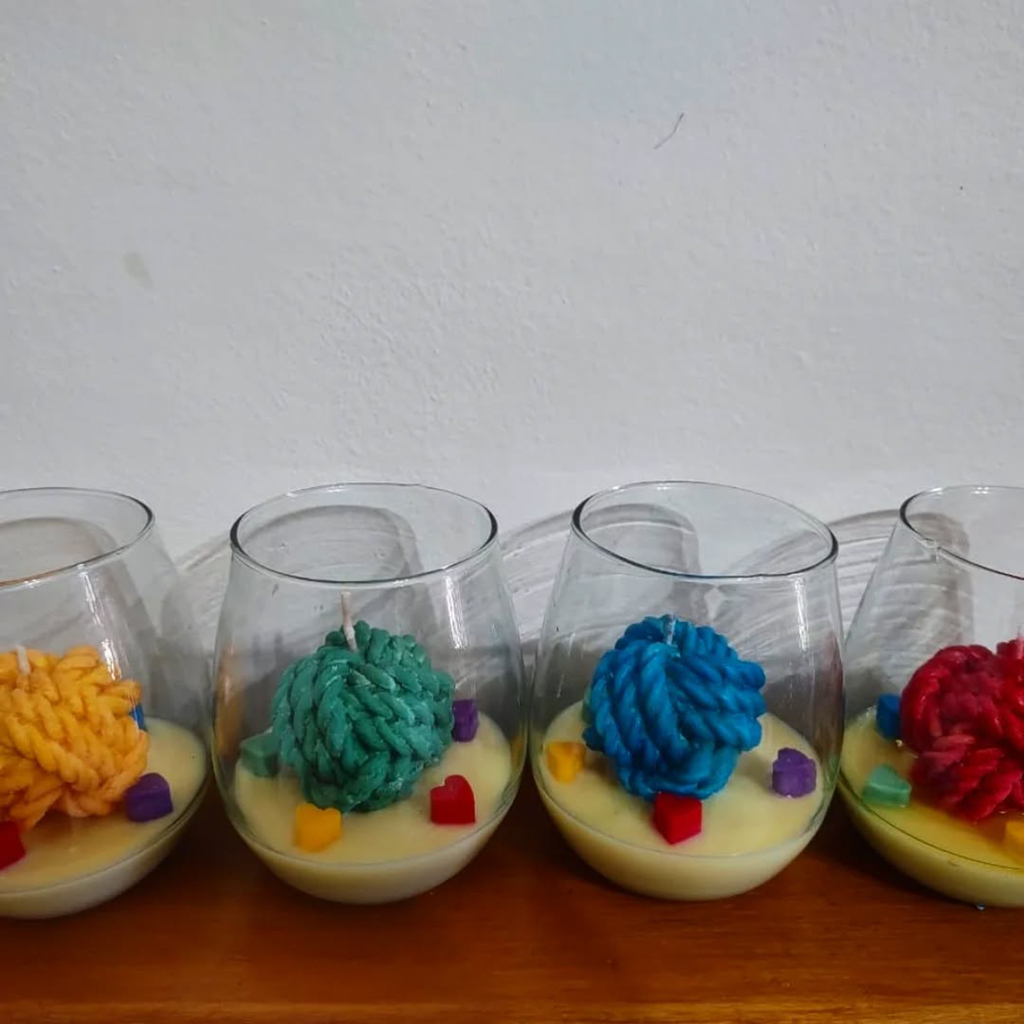 velas aromatica muchos colores