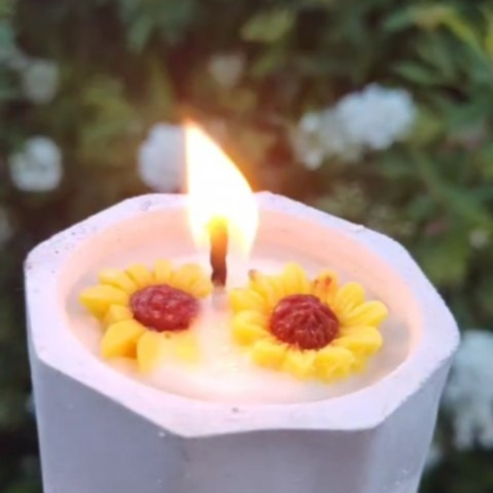 vela de soja de girasol